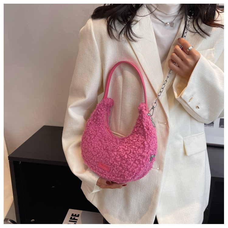 Bolso bandolera esponjoso para mujeres