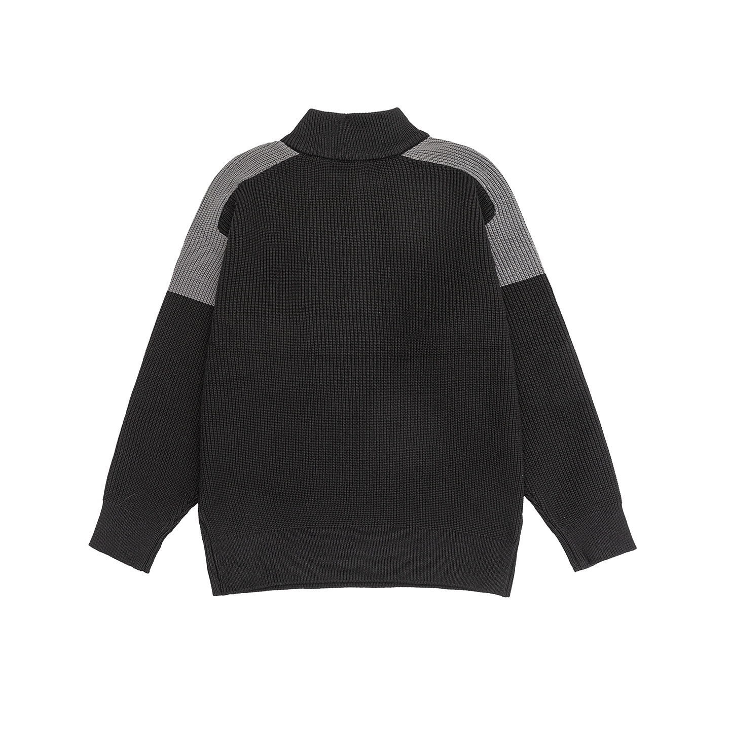 Suéter unisex de ajuste holgado con manga larga y cuello embudo