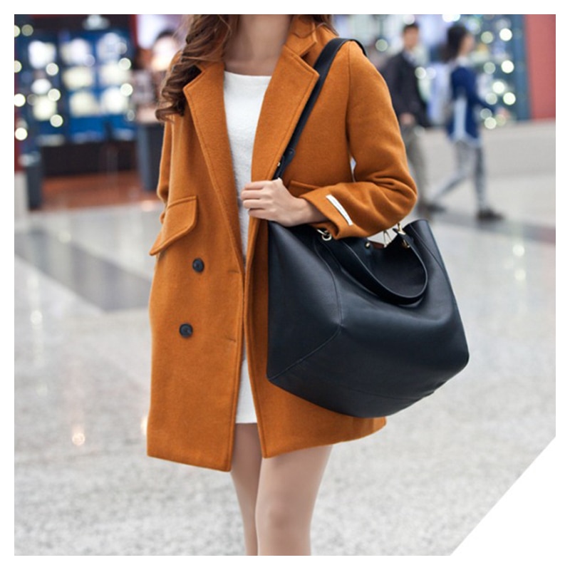 Bolso bandolera espacioso de poliuretano para damas