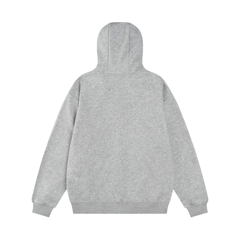 Sudadera con capucha de algodón oversize de streetwear con estampado de letras de oso de peluche
