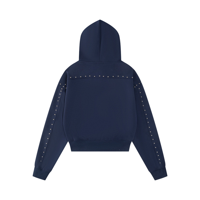 Cardigan urbano de algodón con estampado de letras, manga larga y recortado