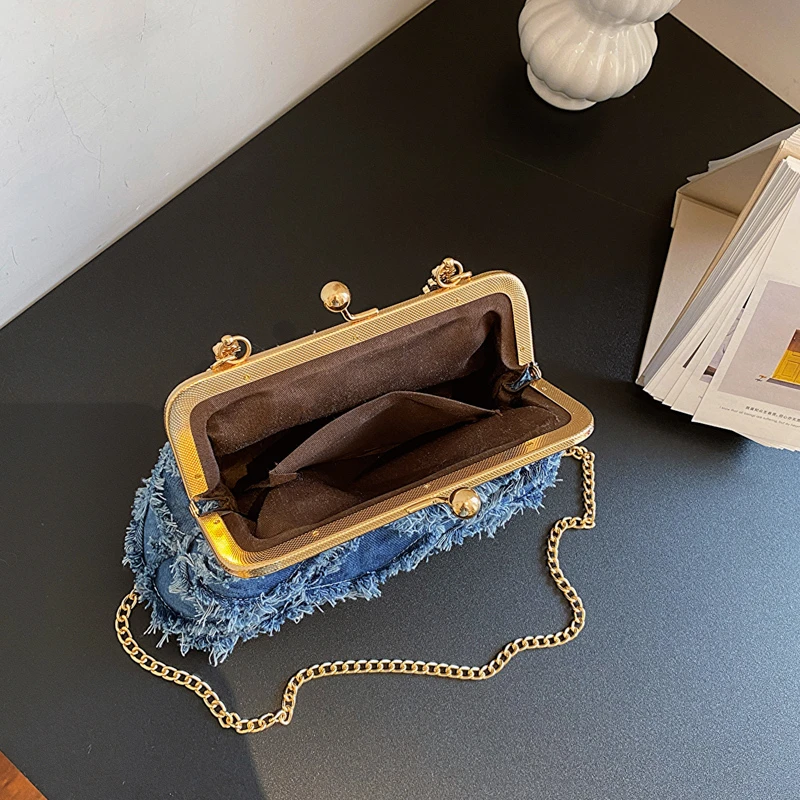 Mini bandolera de mezclilla vintage asiática para escapadas