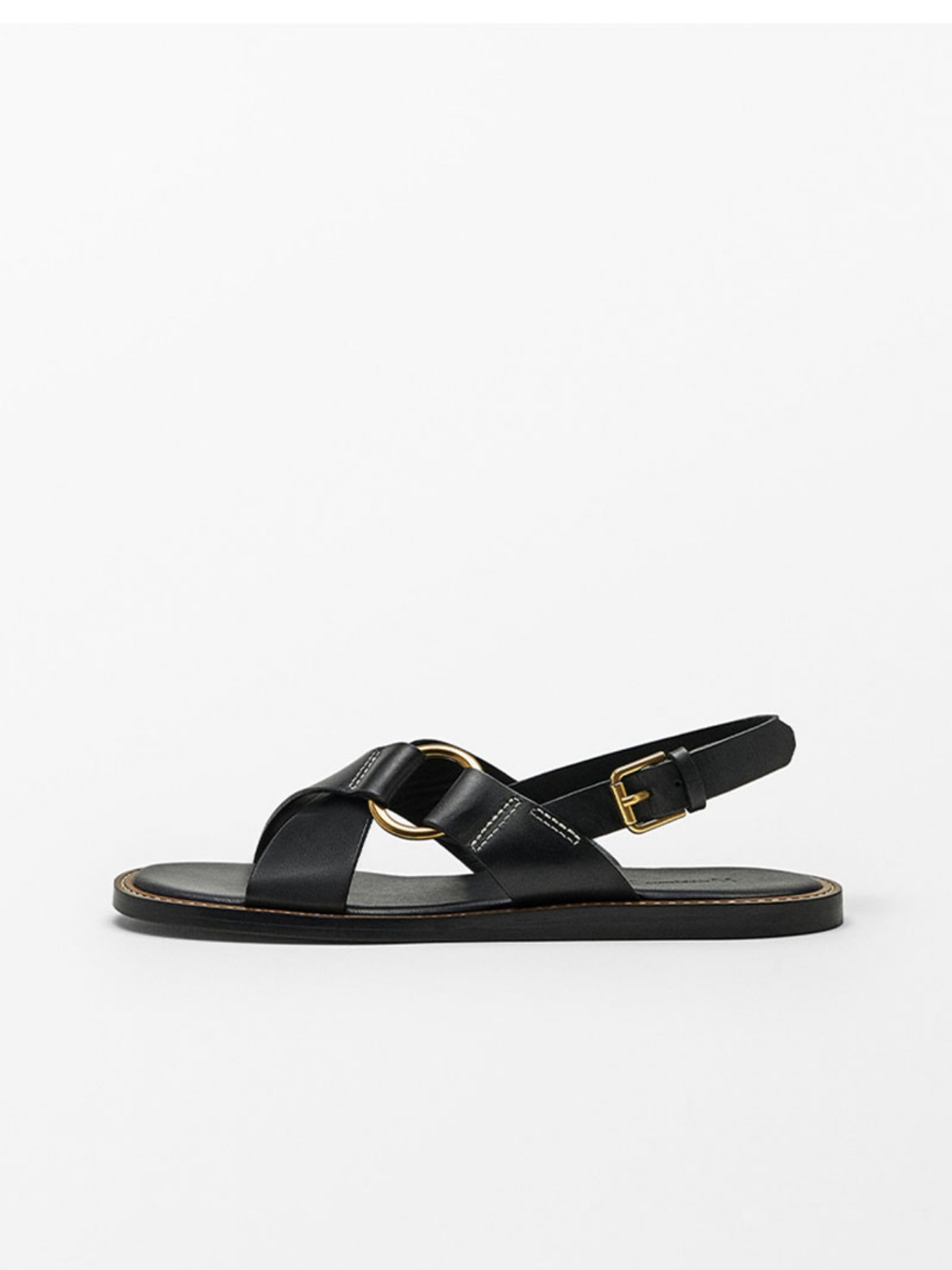 Sandalias envolventes de gladiador en microfibra oscura