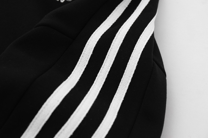 Sudadera con capucha holgada de algodón a rayas para hombre