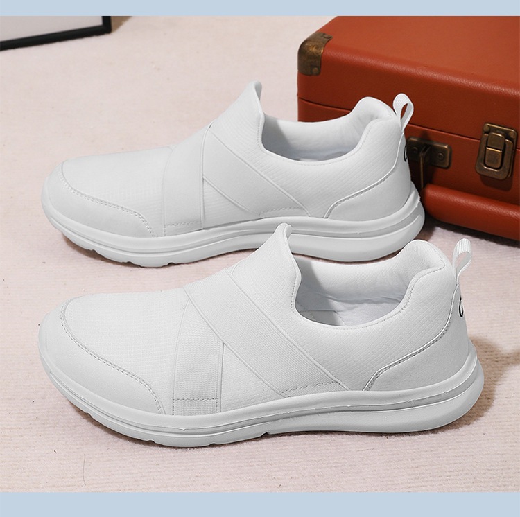 Zapatillas deportivas sin cordones elásticas transpirables para mujer