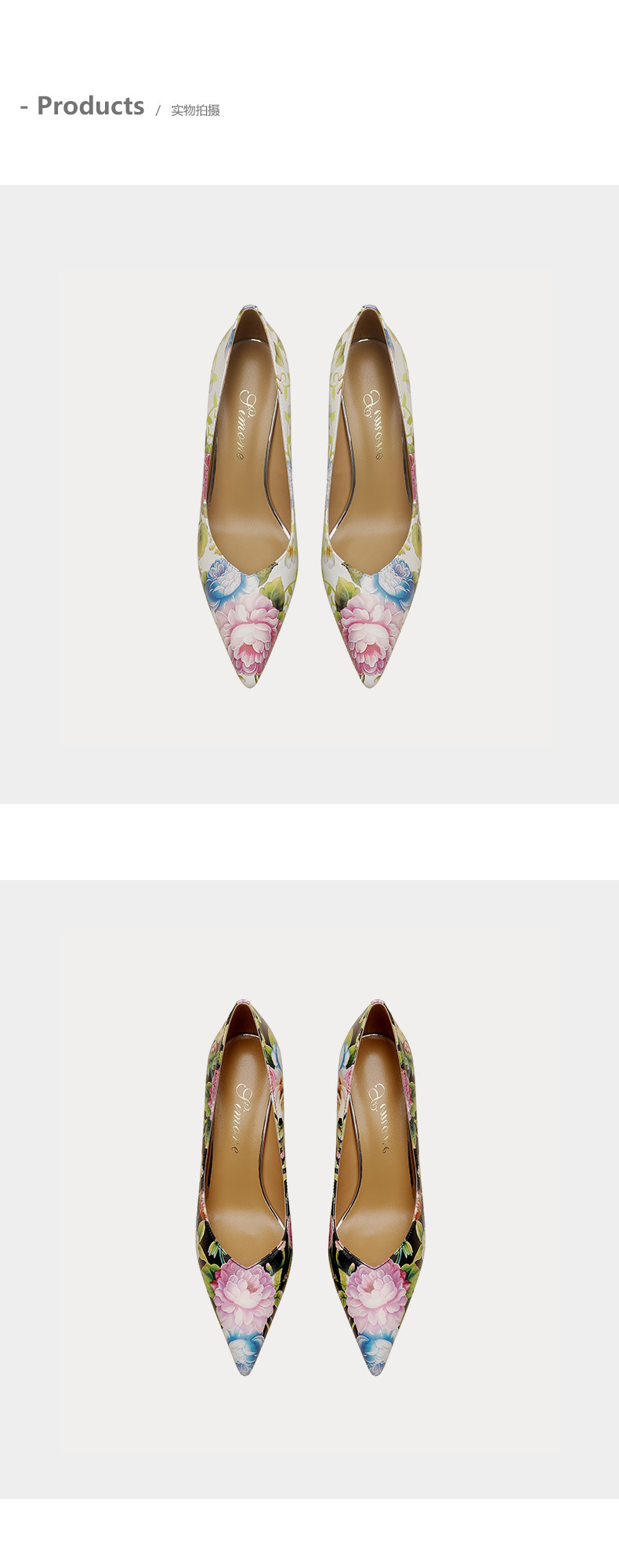 Mujeres zapatos planos de cuero de vestir con estampado y punta afinada