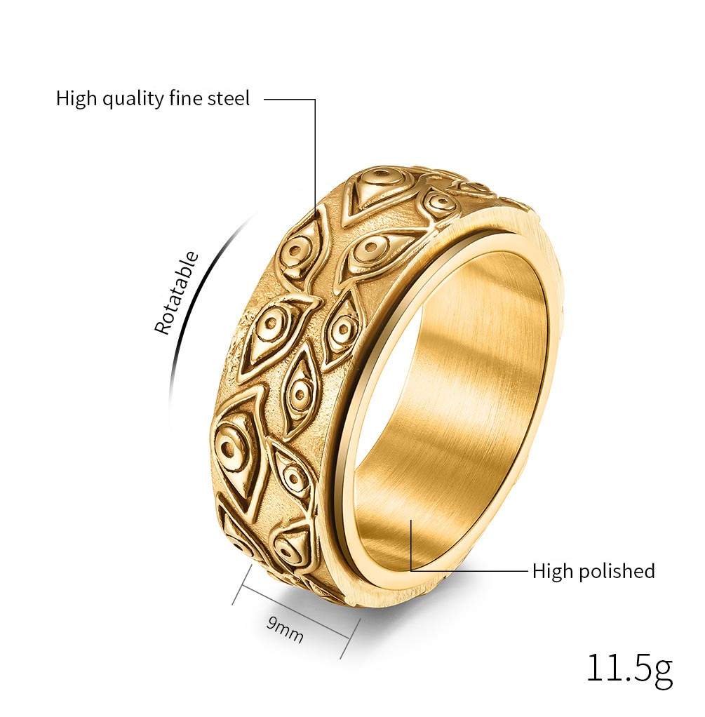 Anillo giratorio óptico unisex