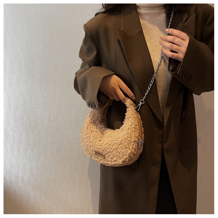 Bolso bandolera esponjoso para mujeres