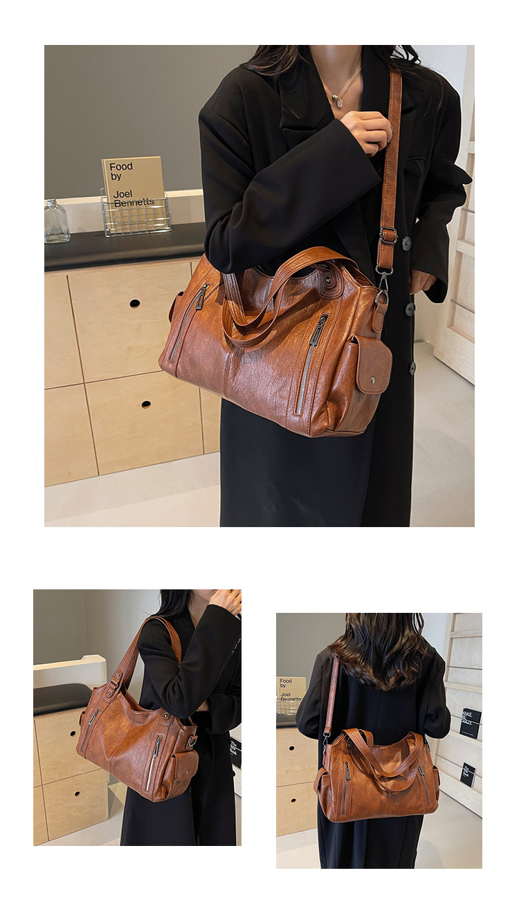 Bolso de mano convertible espacioso de poliuretano para damas