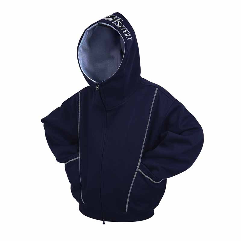 Sudadera con capucha y cremallera de estilo callejero, de ajuste relajado, con estampado de letras
