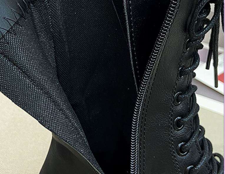 Botas de combate de plataforma altas para mujeres