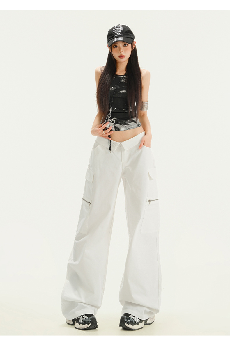 Pantalón de oficina color crema para mujer