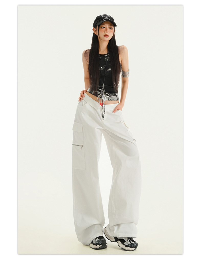 Pantalón de oficina color crema para mujer