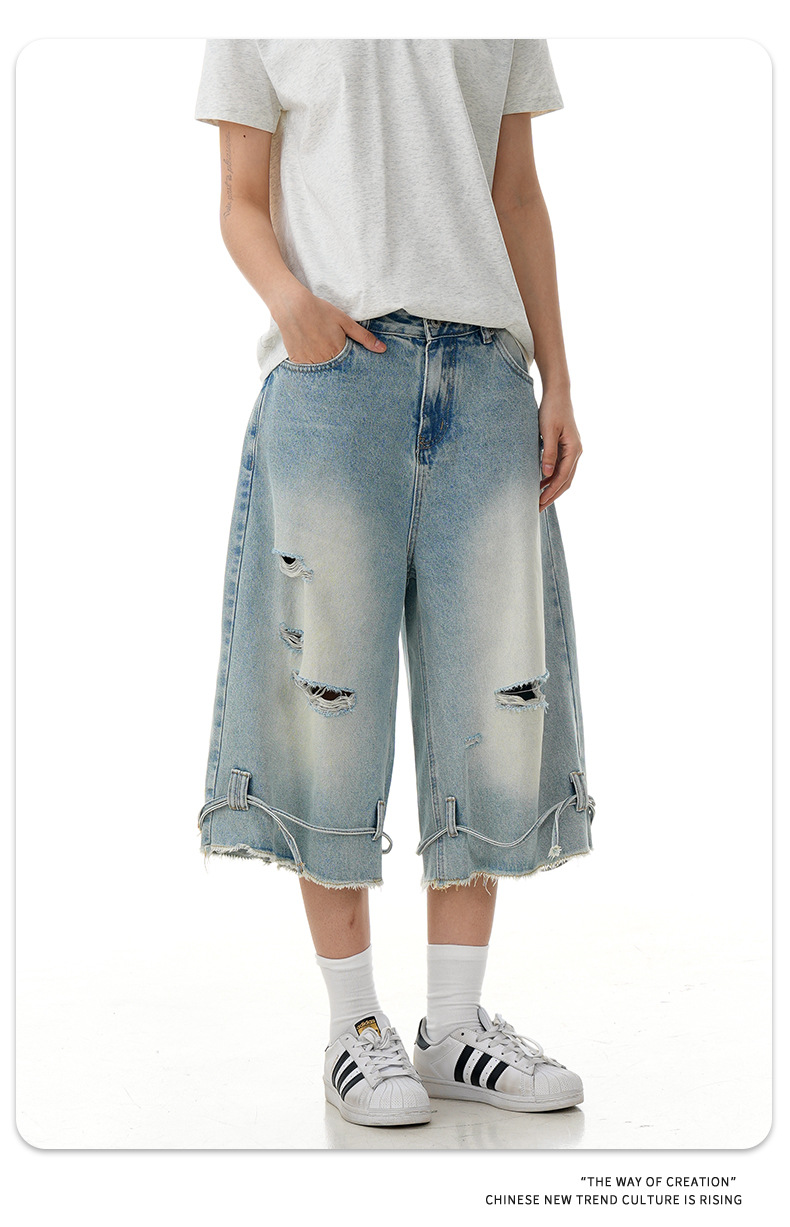 Pantalones retro de algodón de corte clásico