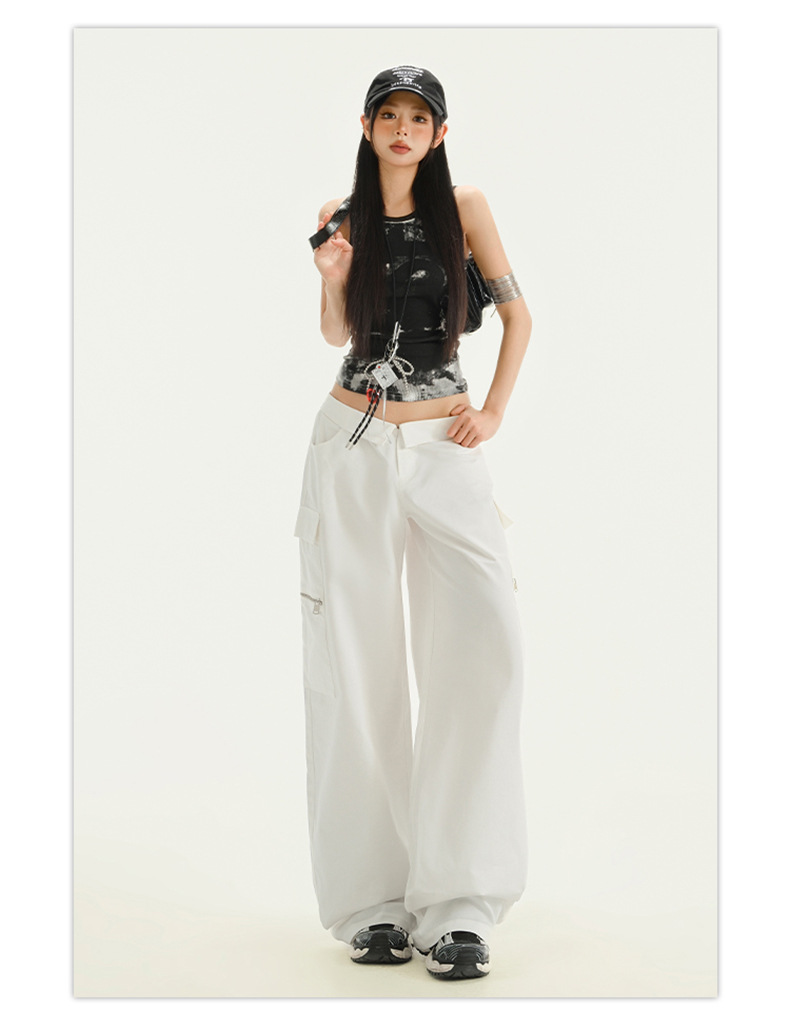 Pantalón de oficina color crema para mujer