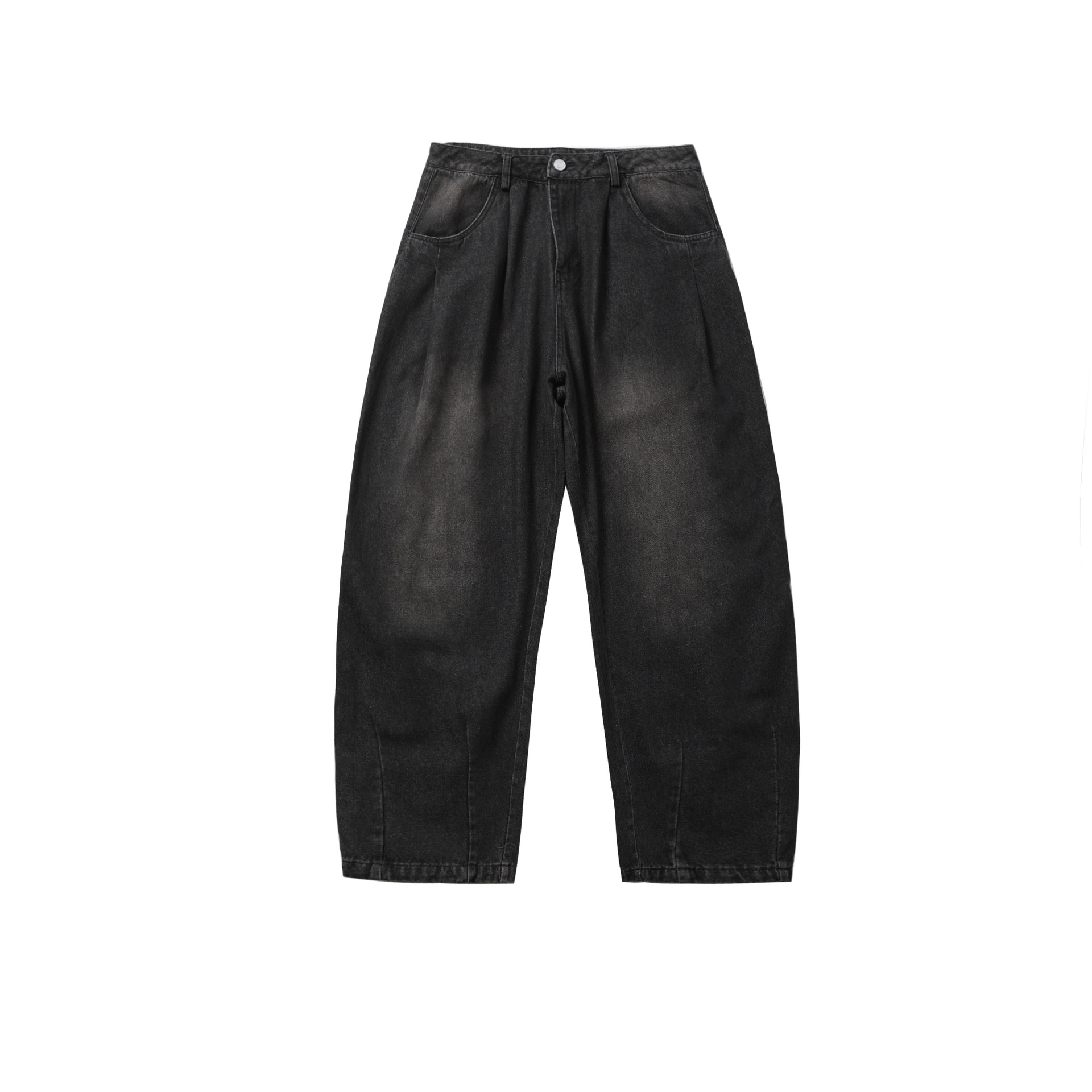 Jeans de mezclilla desgastada de corte relajado