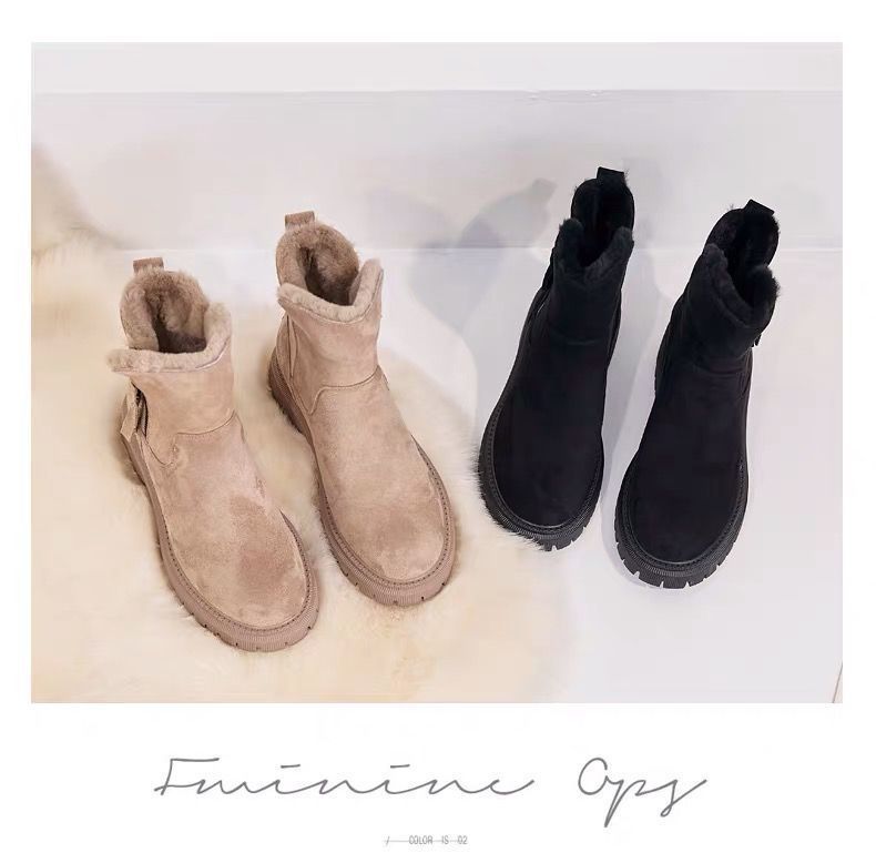 Botas de nieve para mujeres aisladas con forro sintético de caña media