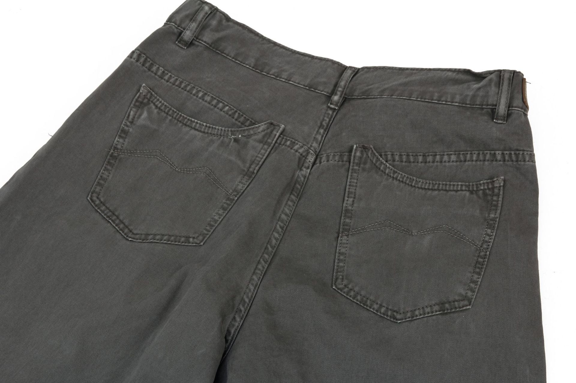 Vaqueros de algodón vintage asimétricos oversized para hombre
