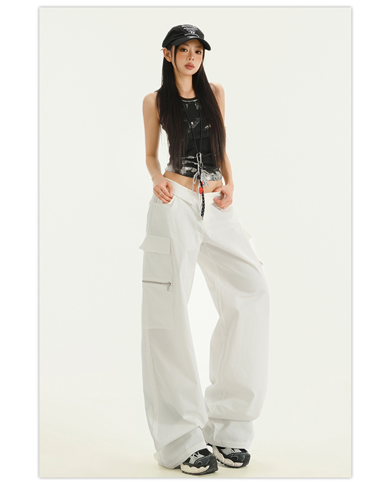 Pantalón de oficina color crema para mujer