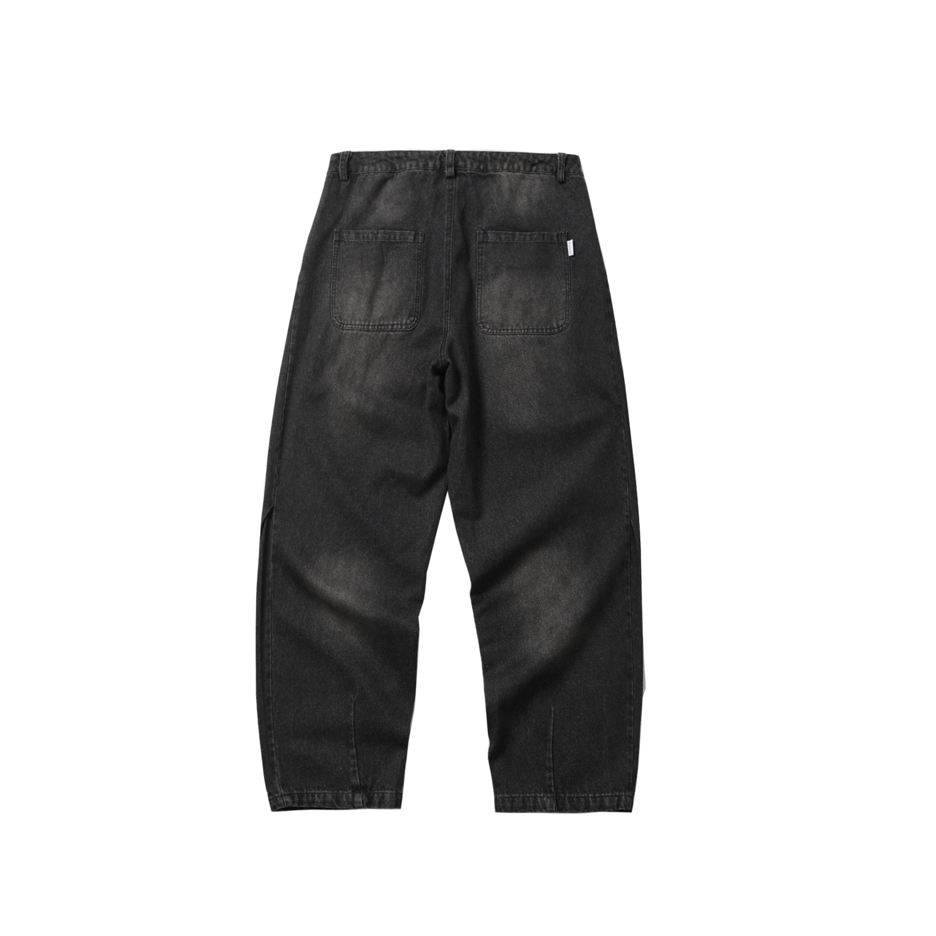 Jeans de mezclilla desgastada de corte relajado