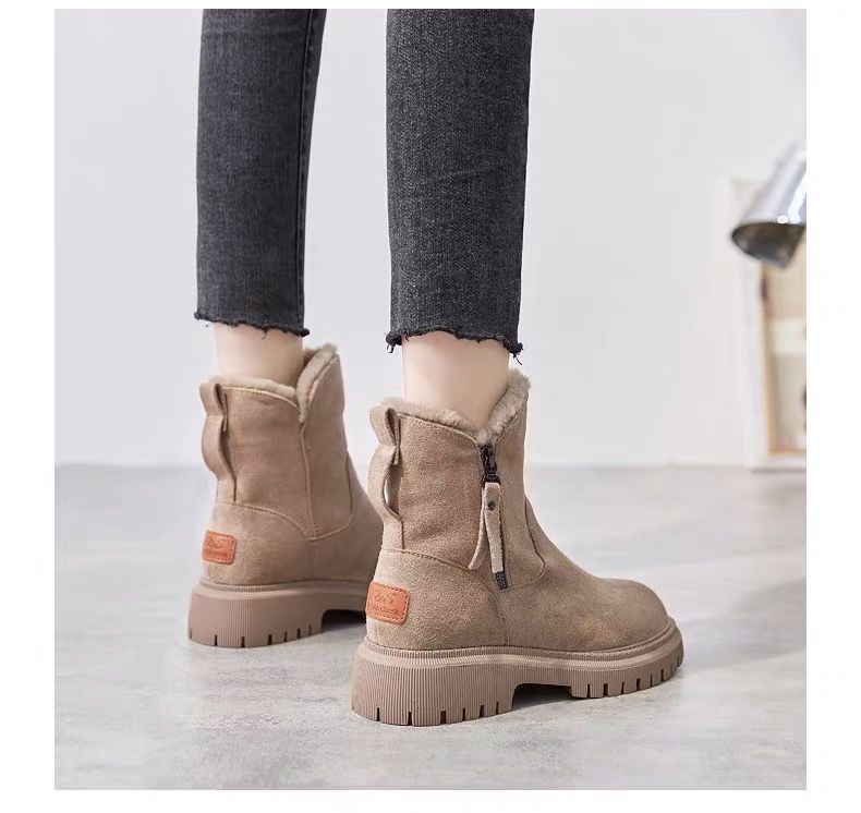 Botas de nieve para mujeres aisladas con forro sintético de caña media