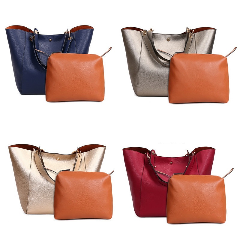 Bolso bandolera espacioso de poliuretano para damas