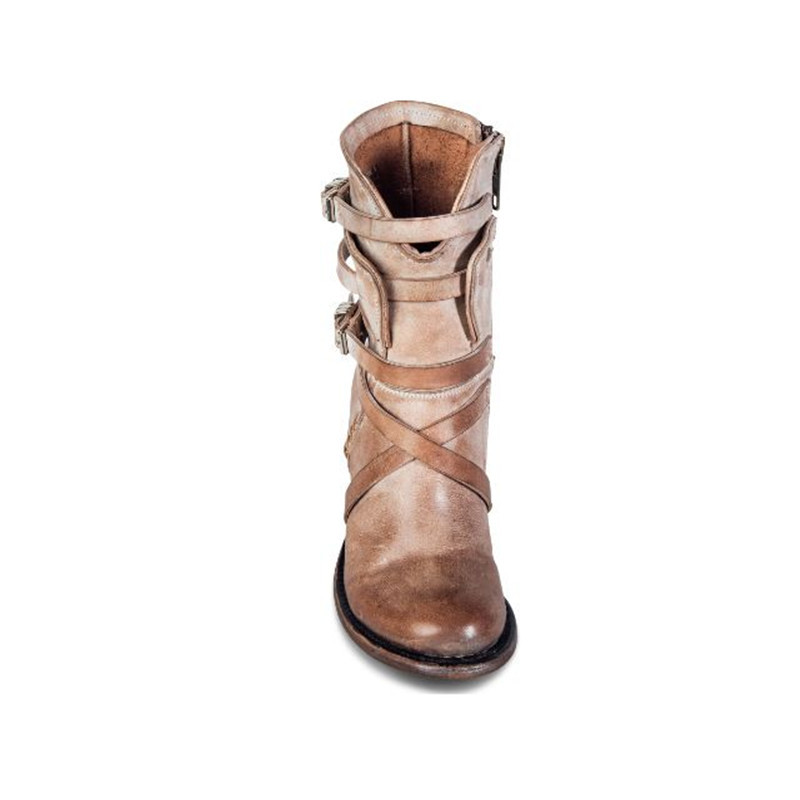 Botas de tacón medio hasta la rodilla para mujeres
