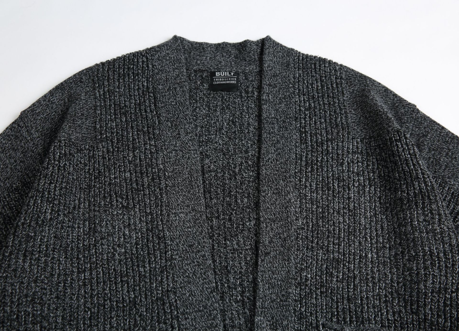 Cardigan de manga dolmán holgado liso de poliéster