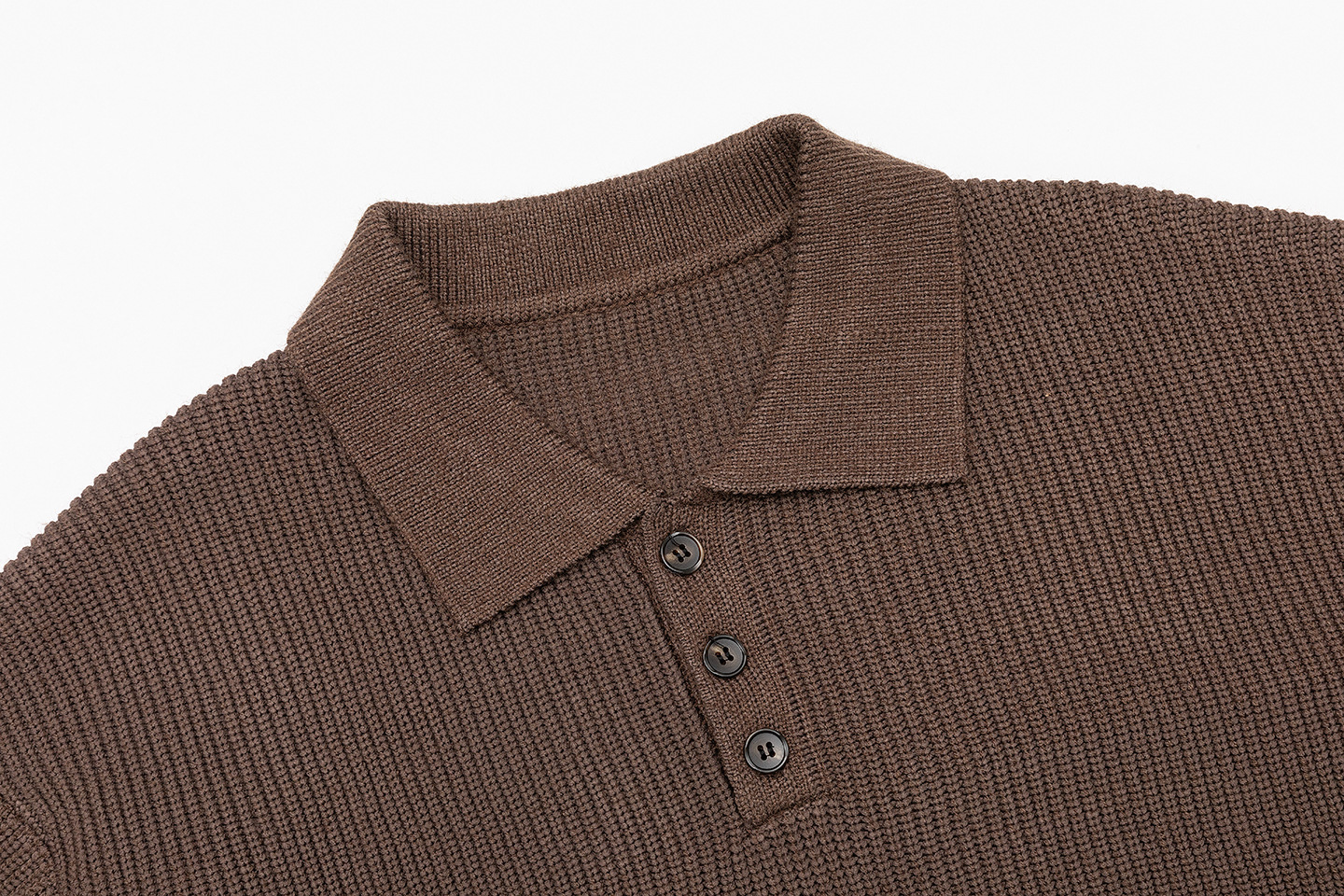 Suéter para hombre de poliéster liso con cuello redondo