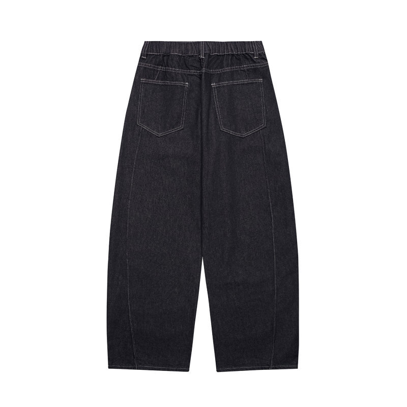 Pantalones palazzo oversized con recortes de estilo vintage