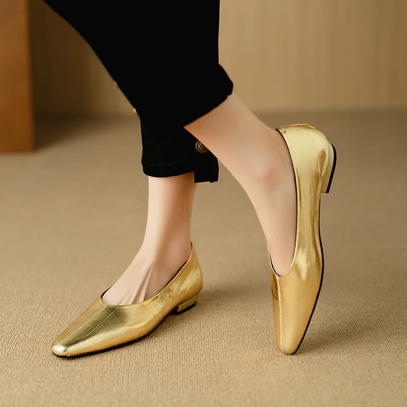Zapato de salón clásico de piel de oveja para mujer
