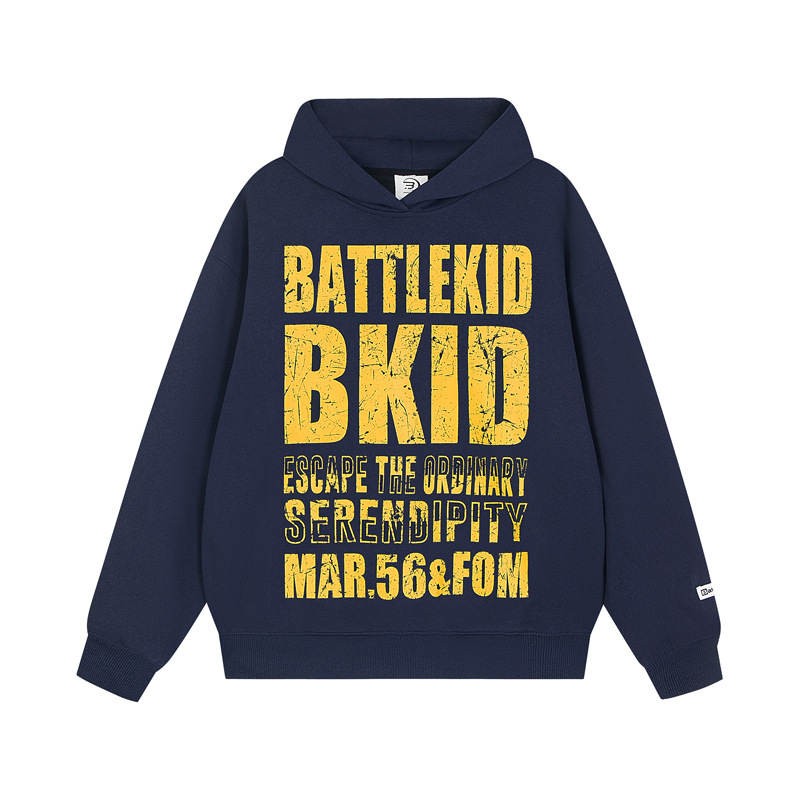 Sudadera con capucha de manga larga con tipografía urbana