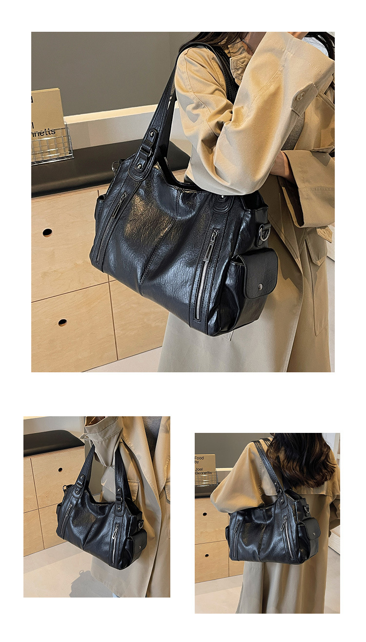 Bolso de mano convertible espacioso de poliuretano para damas
