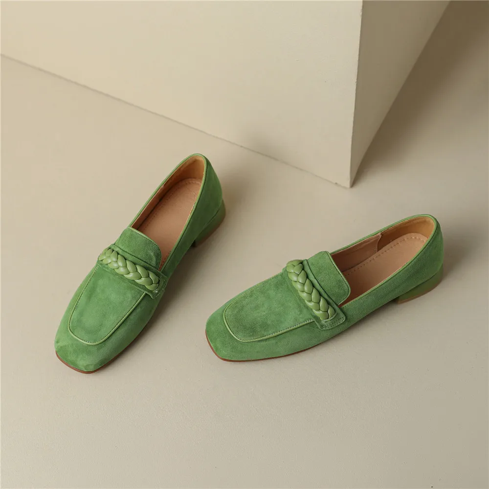 Zapatos para mujer, de uso diario y fáciles de llevar, lisos, con puntera curva