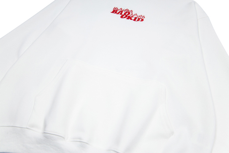 Sudadera con capucha oversize de algodón de manga larga con estampado de tipografía