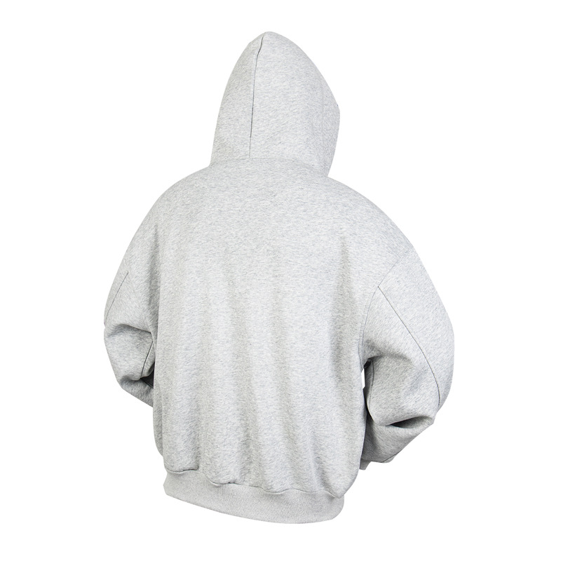 Sudadera con capucha y cremallera de estilo callejero, de ajuste relajado, con estampado de letras