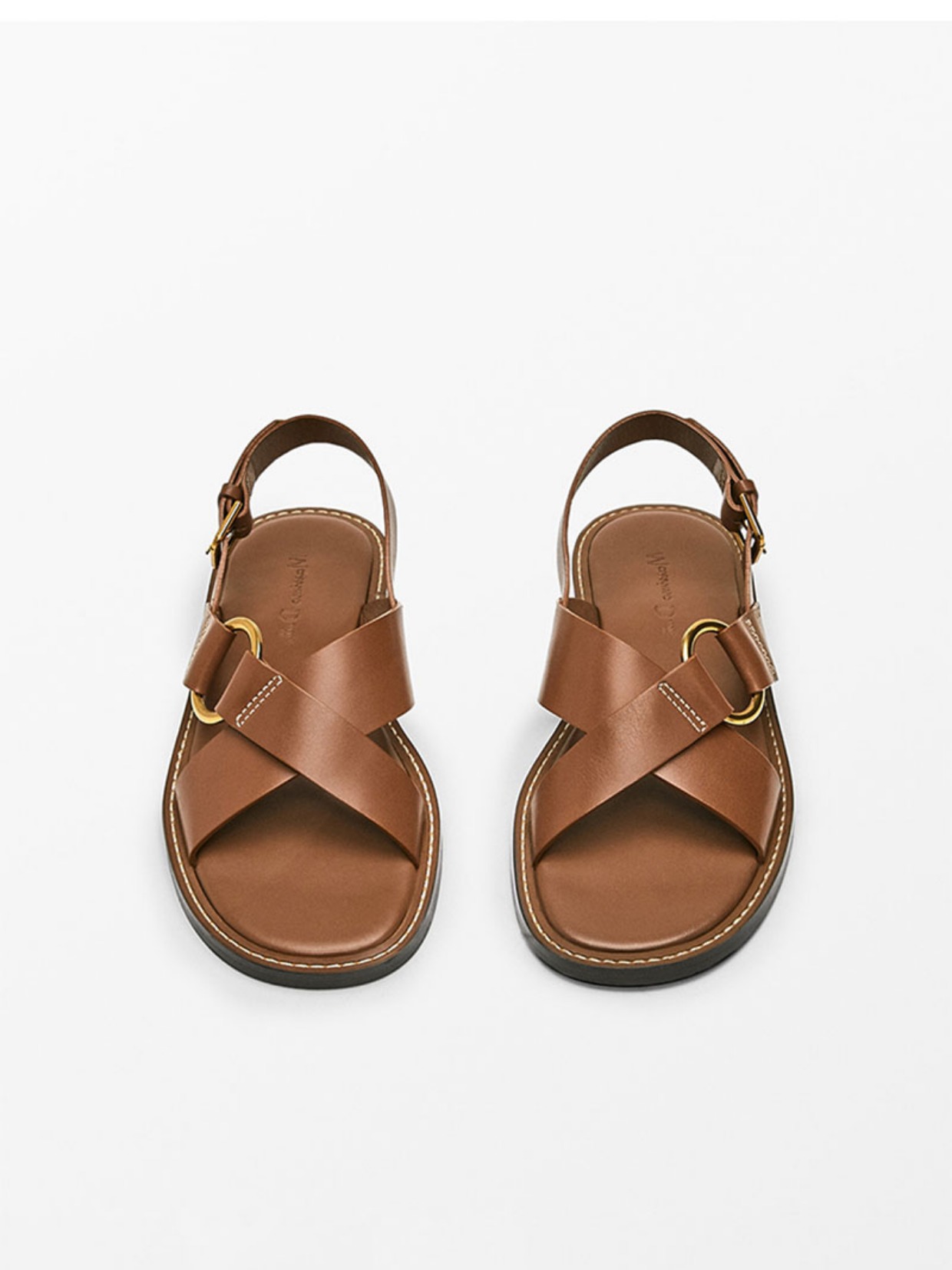 Sandalias envolventes de gladiador en microfibra oscura