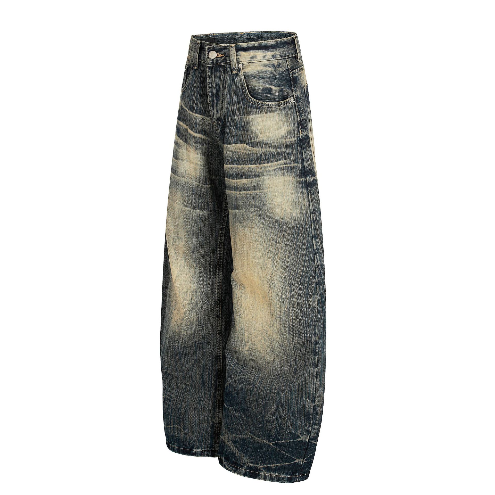 Pantalones palazzo holgados desgastados de estilo urbano