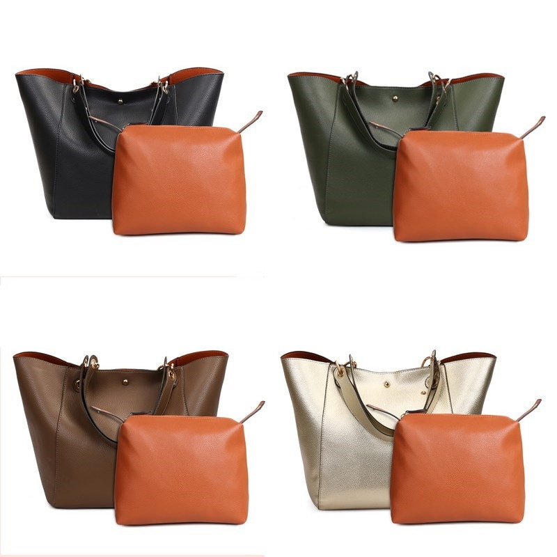 Bolso bandolera espacioso de poliuretano para damas