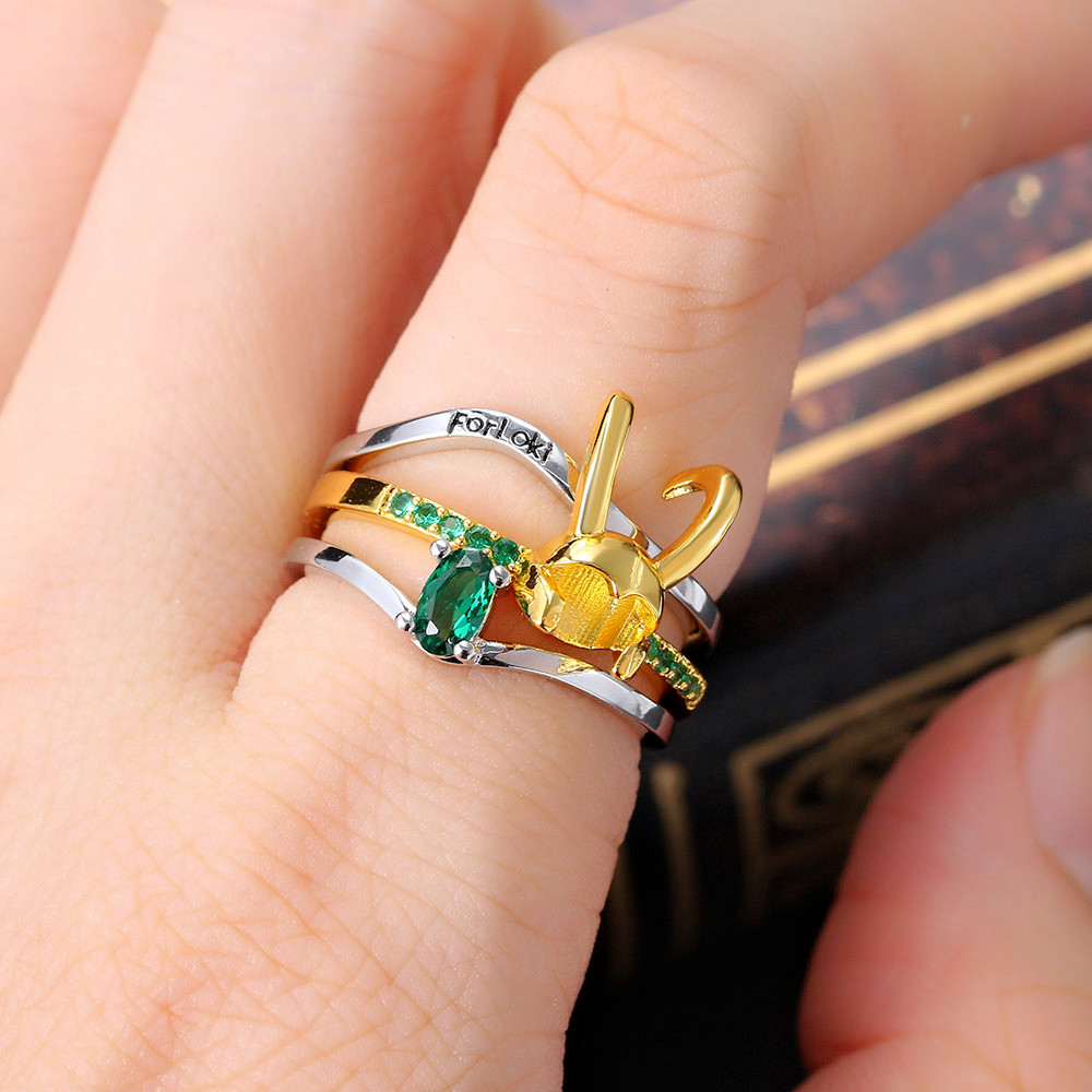 Anillo de Armadura de Tres Capas Apiladas