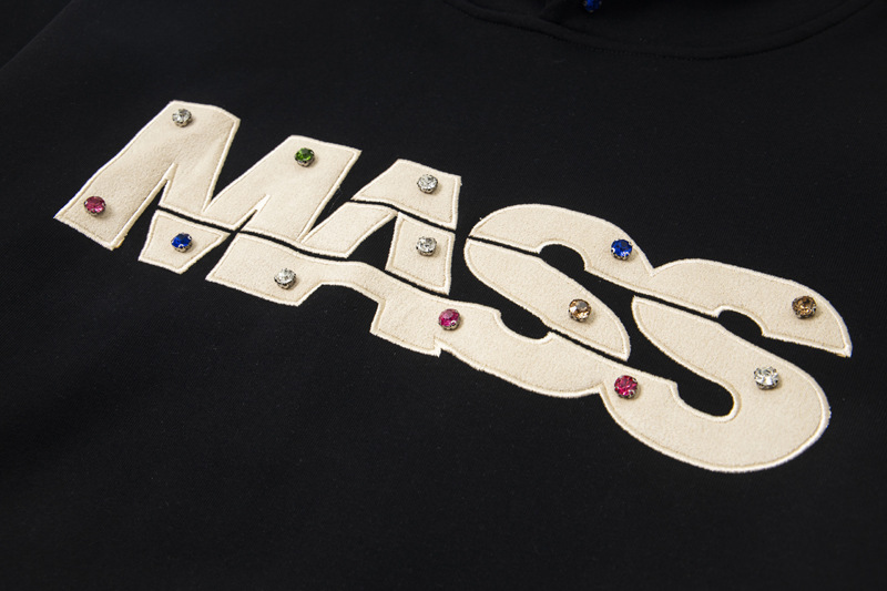 Sudadera con capucha oversized de algodón con letras bordadas utilitaria