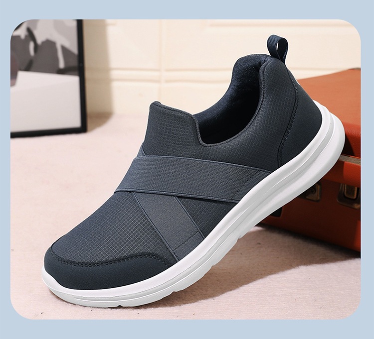 Zapatillas deportivas sin cordones elásticas transpirables para mujer