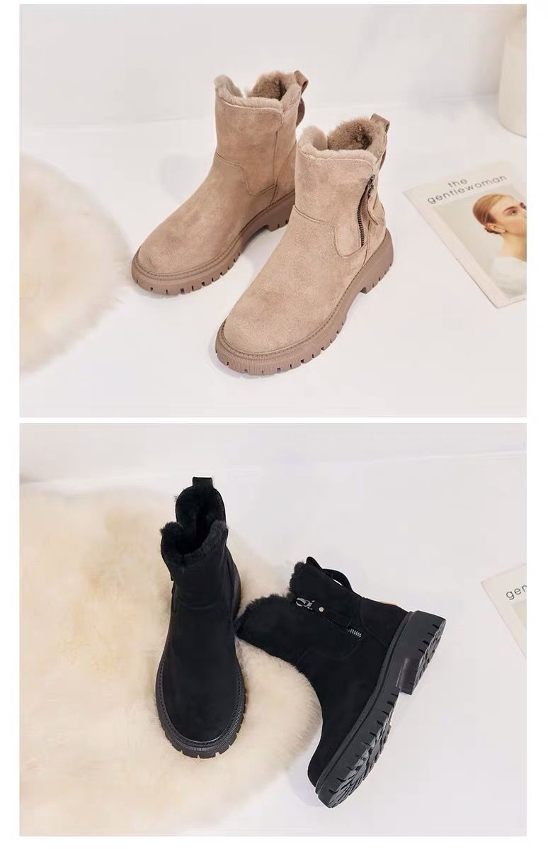 Botas de nieve para mujeres aisladas con forro sintético de caña media