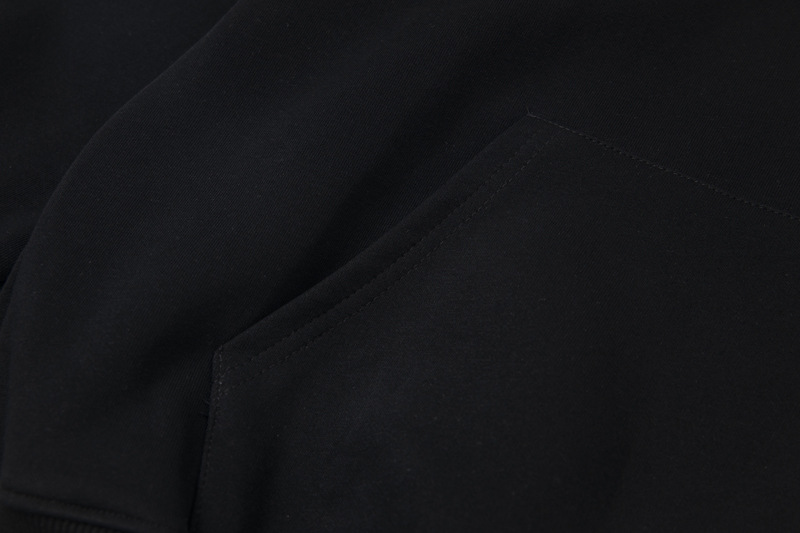 Sudadera con capucha oversized de algodón con letras bordadas utilitaria