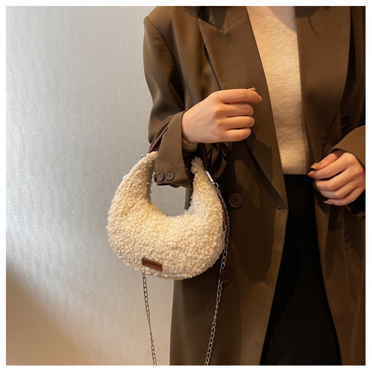 Bolso bandolera esponjoso para mujeres