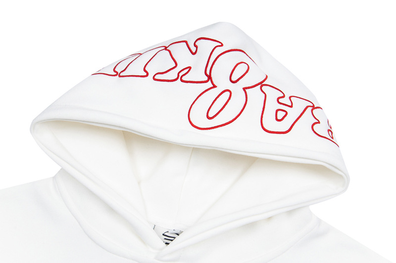 Sudadera con capucha oversize de algodón de manga larga con estampado de tipografía