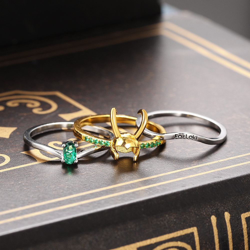 Anillo de Armadura de Tres Capas Apiladas