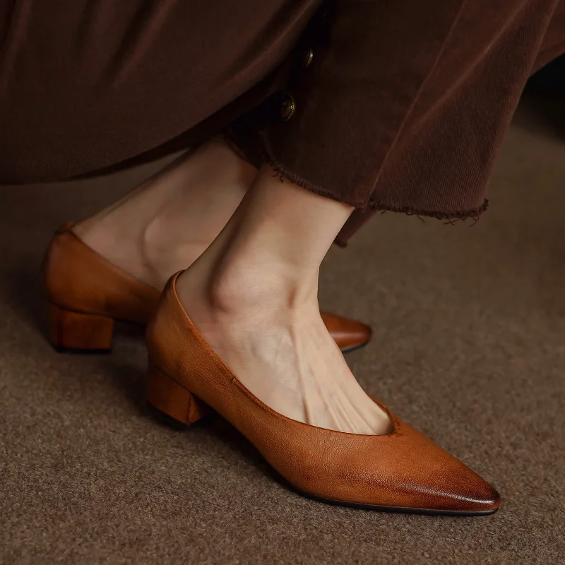 Zapatos de tacón bloque de vestir profesional para uso diario