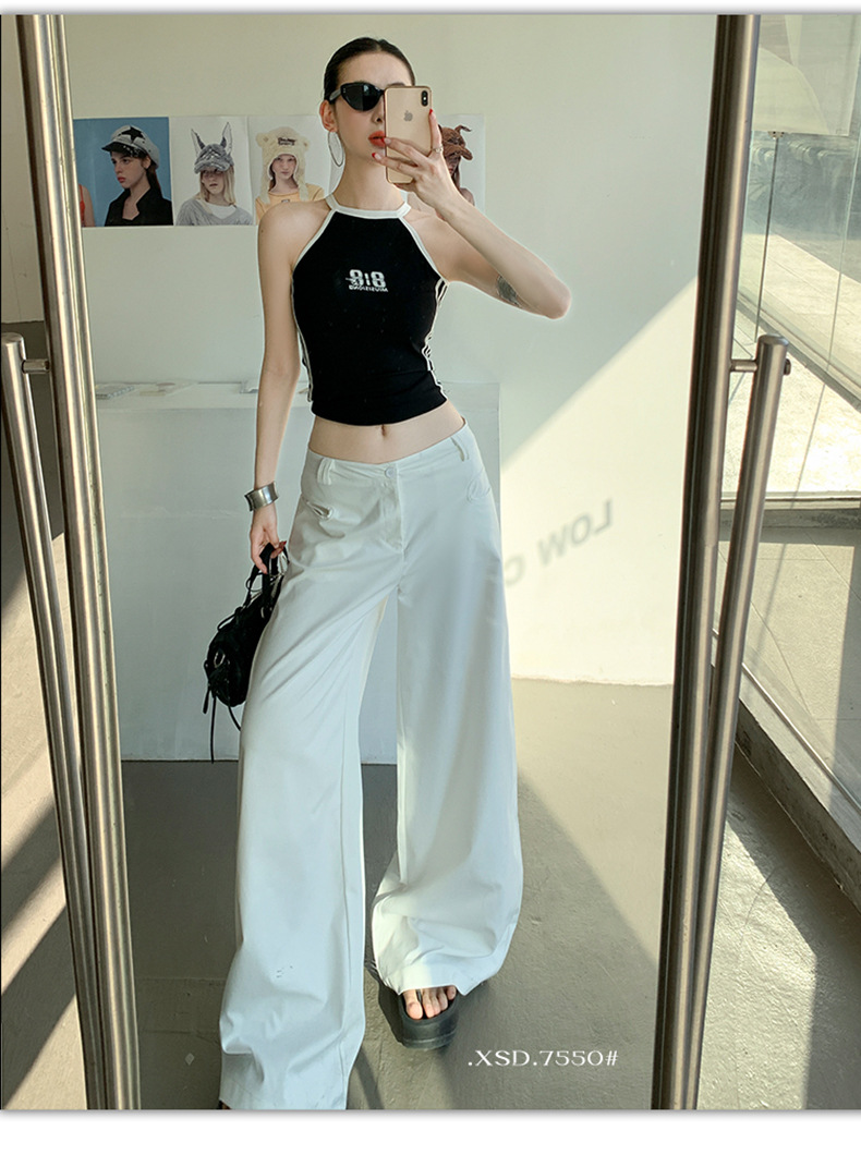 Pantalón Palazzo Maxi de cintura alta en marfil, fresco y ligero