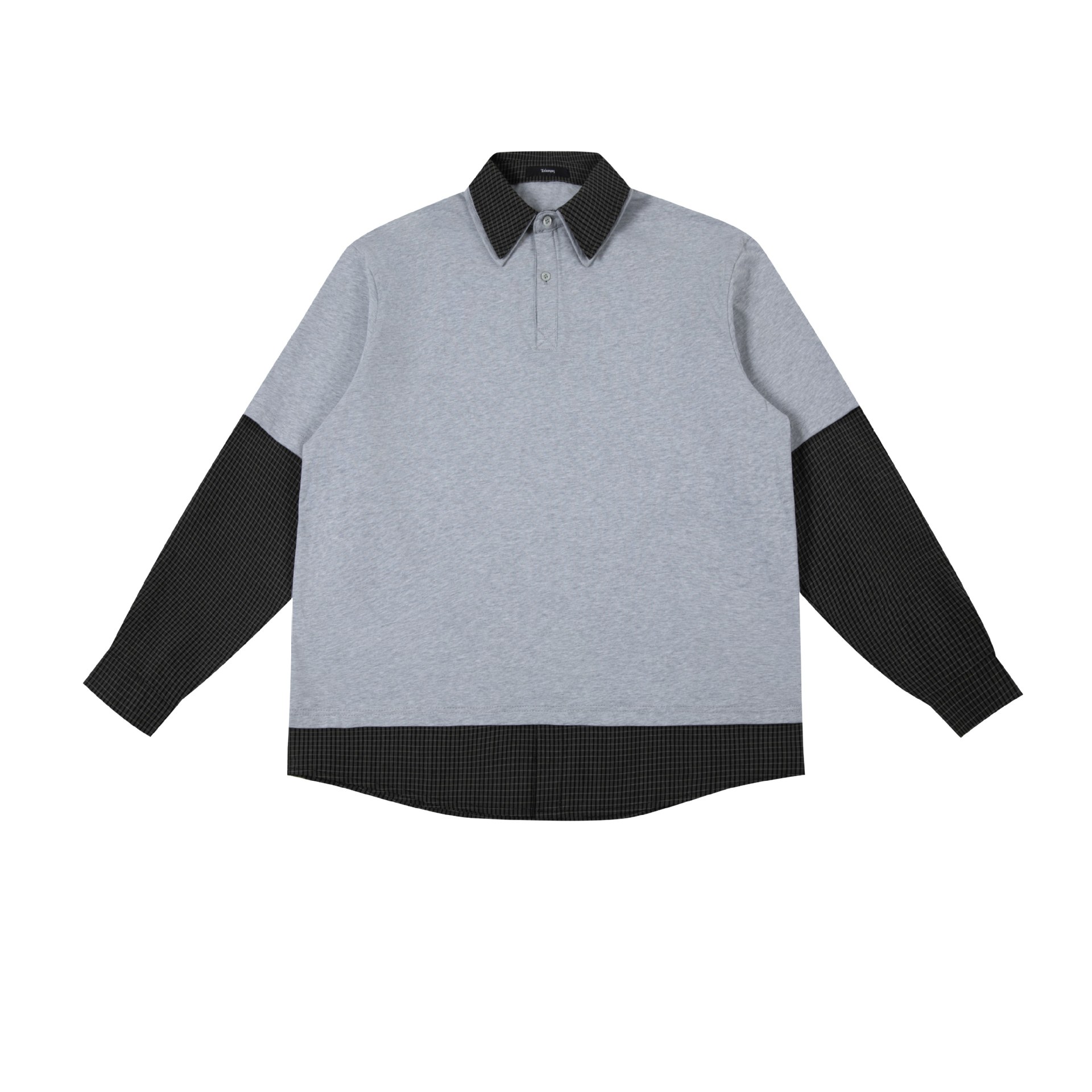 Sudadera con capucha oversized de algodón con capa simulada y letra